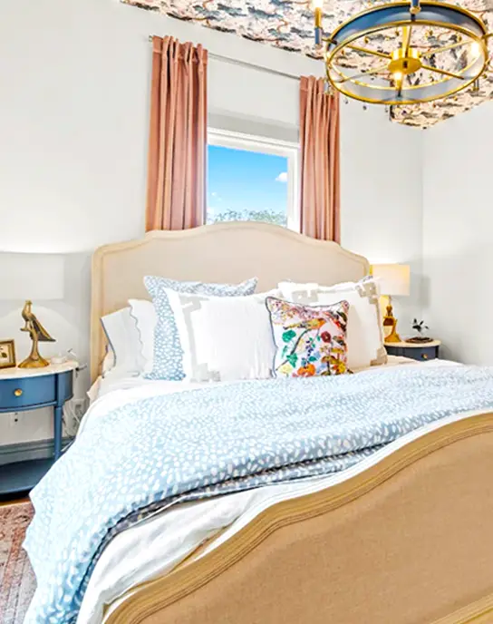 Closeup view of a bedroom in the Prologue