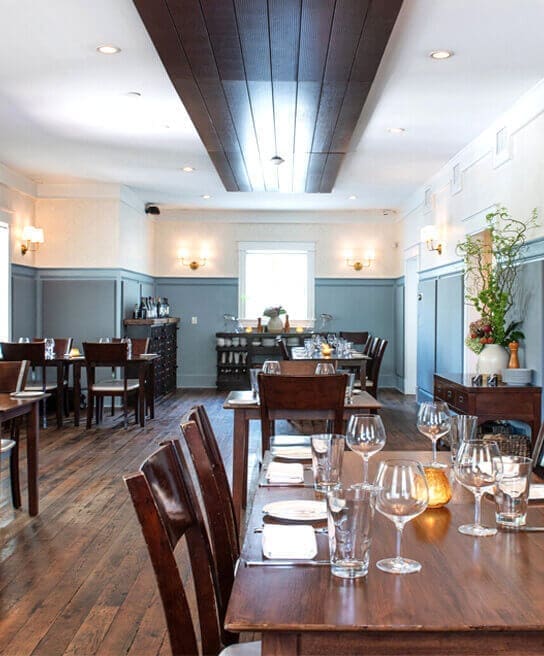 Interior view of the dining experience at the preserved restaurant